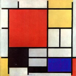 Composizione in rosso, giallo, blu e nero